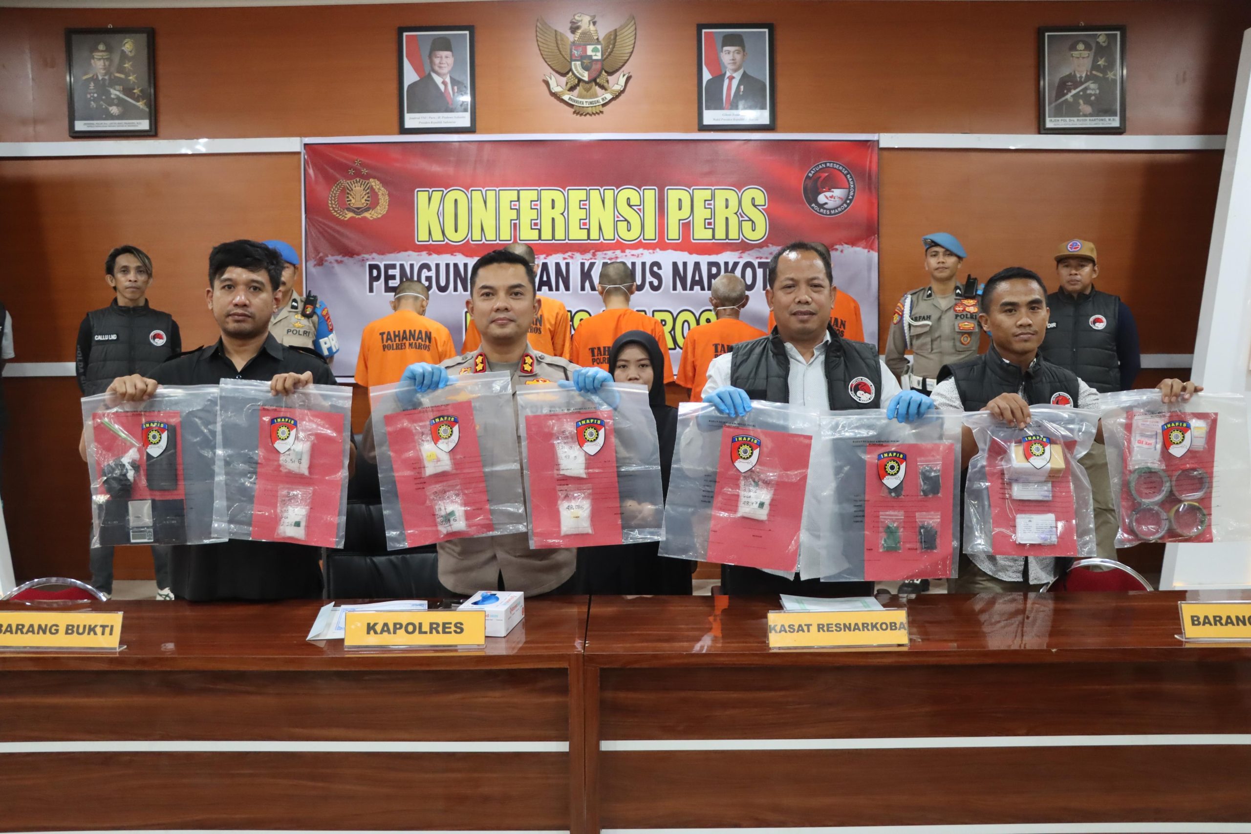 Polres Maros Bongkar Jaringan Narkoba Lintas Provinsi, Amankan 414 Gram Shabu Senilai Rp400 Juta