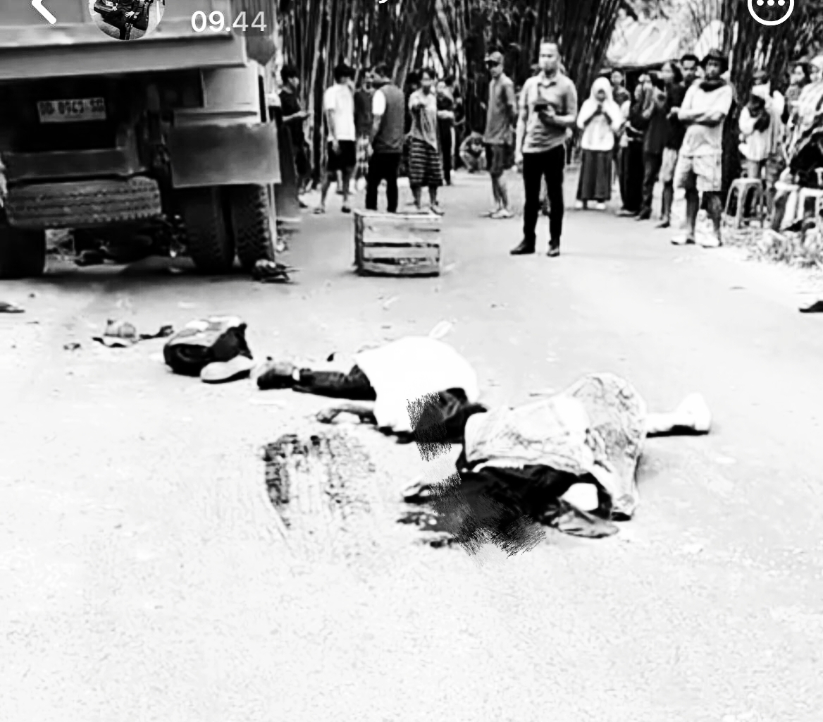 Dua Tewas dalam Kecelakaan Maut, Truk Lindas Pengendara Motor di Tikungan Masaleh