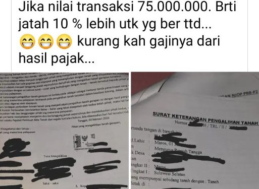 Camat Tanralili Diduga Pungli Rp8 Juta Lewat Surat Garapan