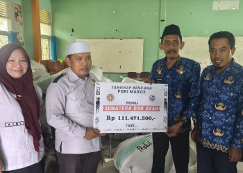GURU MAROS BERGERAK: TABE PGRI KABUPATEN MAROS KUMPULKAN RP111 JUTA LEBIH UNTUK KORBAN BANJIR BANDANG SUMATRA–ACEH