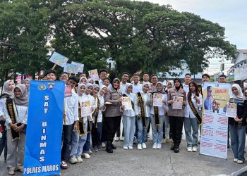 POLRES MAROS GAUNGKAN KAMPANYE ANTI NARKOBA, REMAJA JADI FOKUS UTAMA