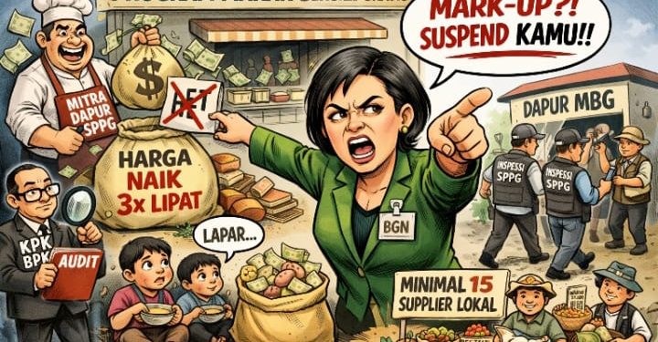 MITRA DAPUR MBG DIINGATKAN: MARK-UP BAHAN PANGAN BISA BERUJUNG SUSPEND