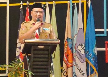 AKLAMASI DI MUSCAB 2026, ANDI MUETAZIM MANSYUR RESMI PIMPIN KWARCAB PRAMUKA MAROS