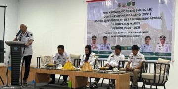 MUSCAB APDESI MAROS TETAP DIGELAR, MAYORITAS KADES HADIR DAN SEPAKAT PILIH WAHYU FEBRI SECARA AKLAMASI