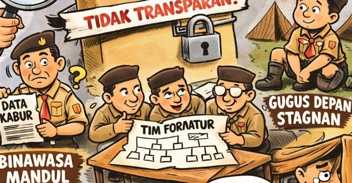STRUKTUR KWARCAB PRAMUKA MAROS DIGODOK, EVALUASI PERIODE LAMA DINILAI TAK TRANSPARAN