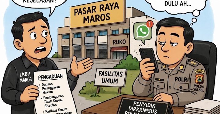 PENANGANAN KASUS PASAR RAYA MAROS DISOROT, PENYELIDIKAN POLDA SULSEL DINILAI LAMBAN