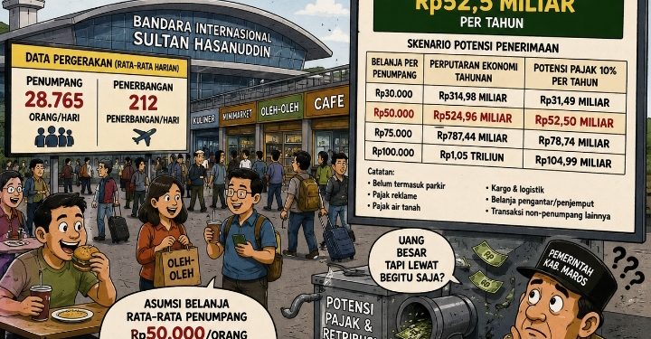 Potensi Rp52 Miliar Setahun di Sultan Hasanuddin, Maros Dapat Apa?