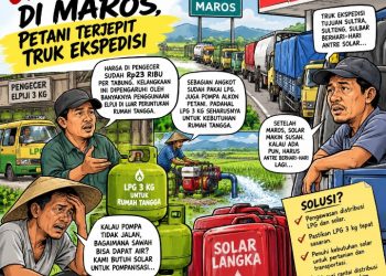 GAS DAN SOLAR LANGKA DI MAROS, PETANI TERJEPIT TRUK EKSPEDISI