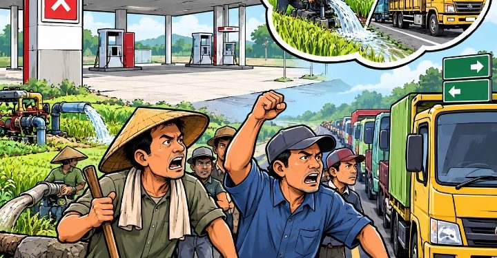SOLAR TAK KUNJUNG JELAS, PETANI DAN SOPIR TRUK MAROS ANCAM TUTUP JALAN