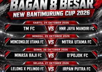 DELAPAN TIM LOLOS, NEW BANTIMURUNG CUP 2026 MASUK BABAK DELAPAN BESAR