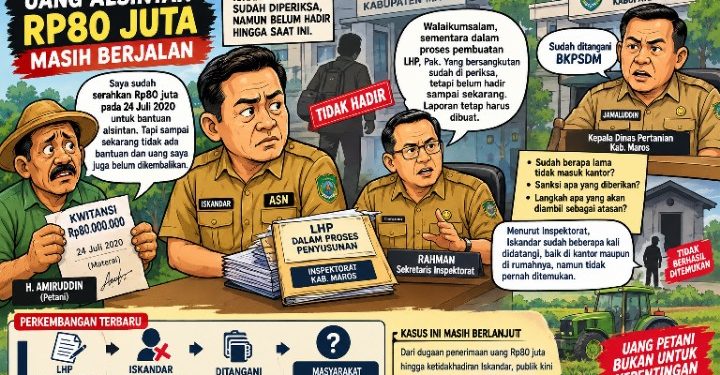 INSPEKTORAT MAROS SUSUN LHP, ISKANDAR DISEBUT BELUM HADIR